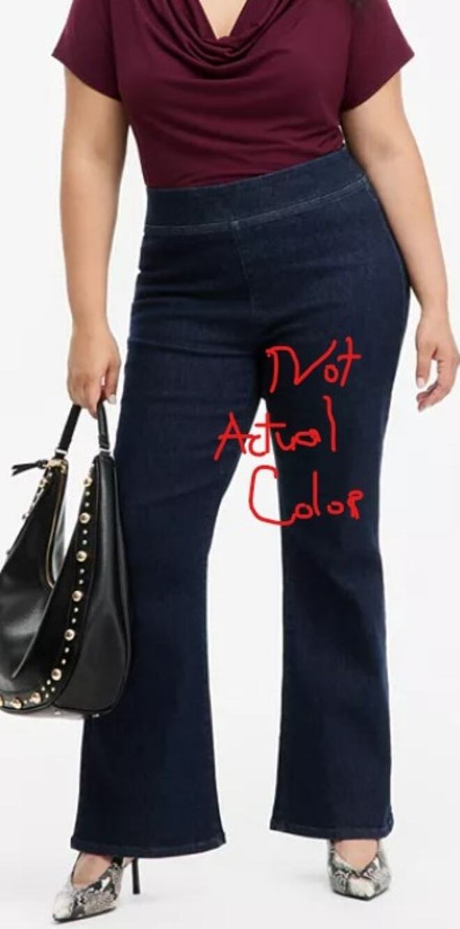 Inc International Concepts Women's Pull On Flare Jeans Size 16/33